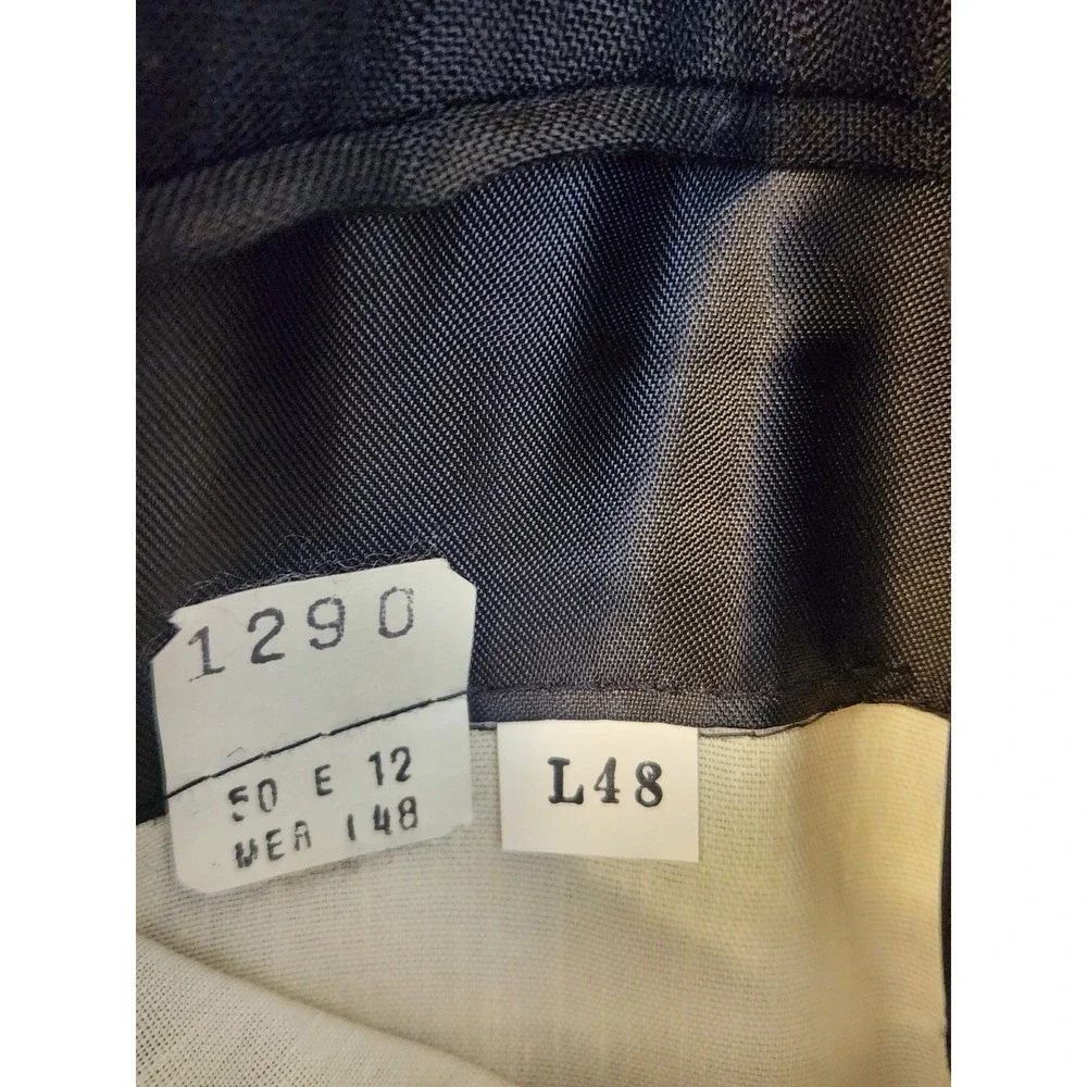 Dario Di Napoli Suit Jacket Mens 48L Gray Polyester Wool Stripe‎ Big & Tall USA